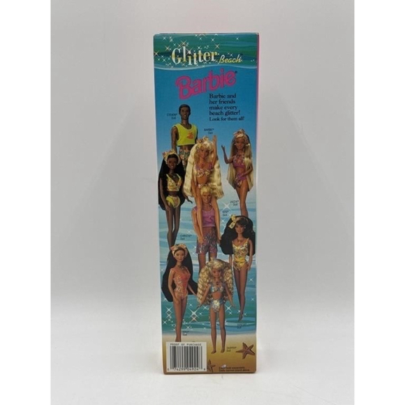 Barbie Glitter Beach Barbie Kira Doll, Orange Multi-color NRFB 1992 - Picture 3 of 3